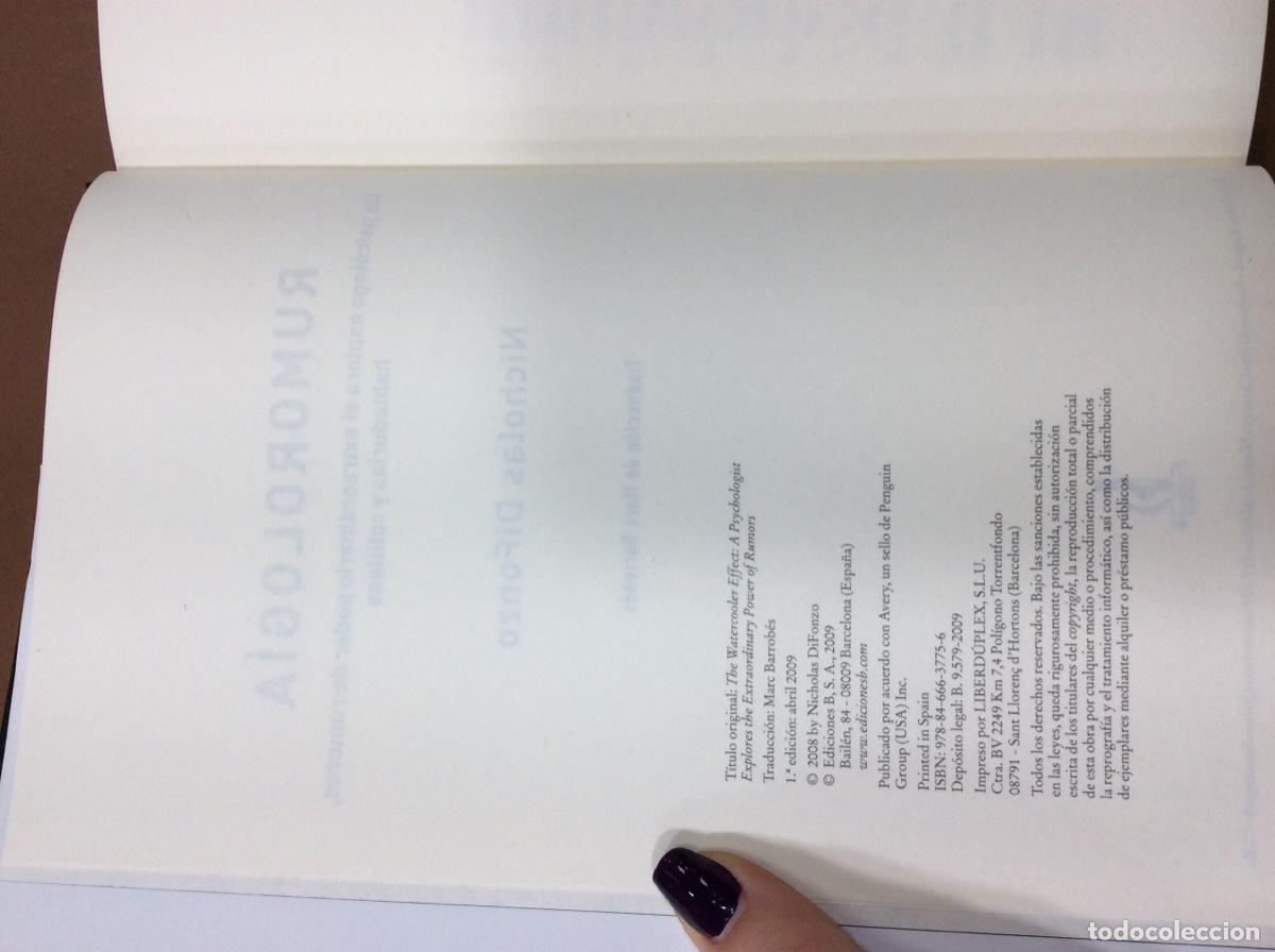 Libros: Rumorolog&iacute;a - Nicholas DiFonzo - Foto 2