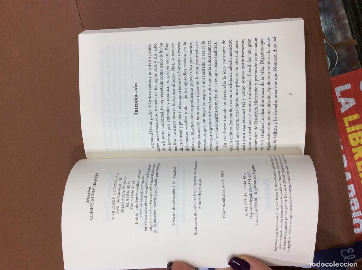 Libros: Sigmund Freud - EL MALESTAR EN LA CULTURA ediciones mestas - Foto 2