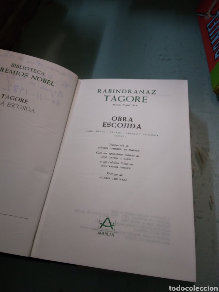 Libros: Rabindranaz Tagore,Obra escogida,Aguilar - Foto 2