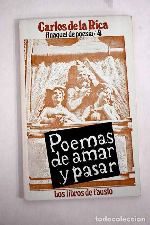 Libros: Poemas de amar y pasar.- Rica, Carlos de la - Foto 1