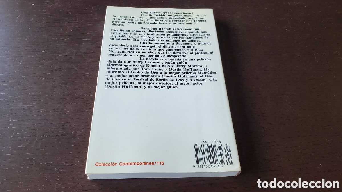 Libros: Rain Man El hombre de la lluvia - Planeta - Foto 2