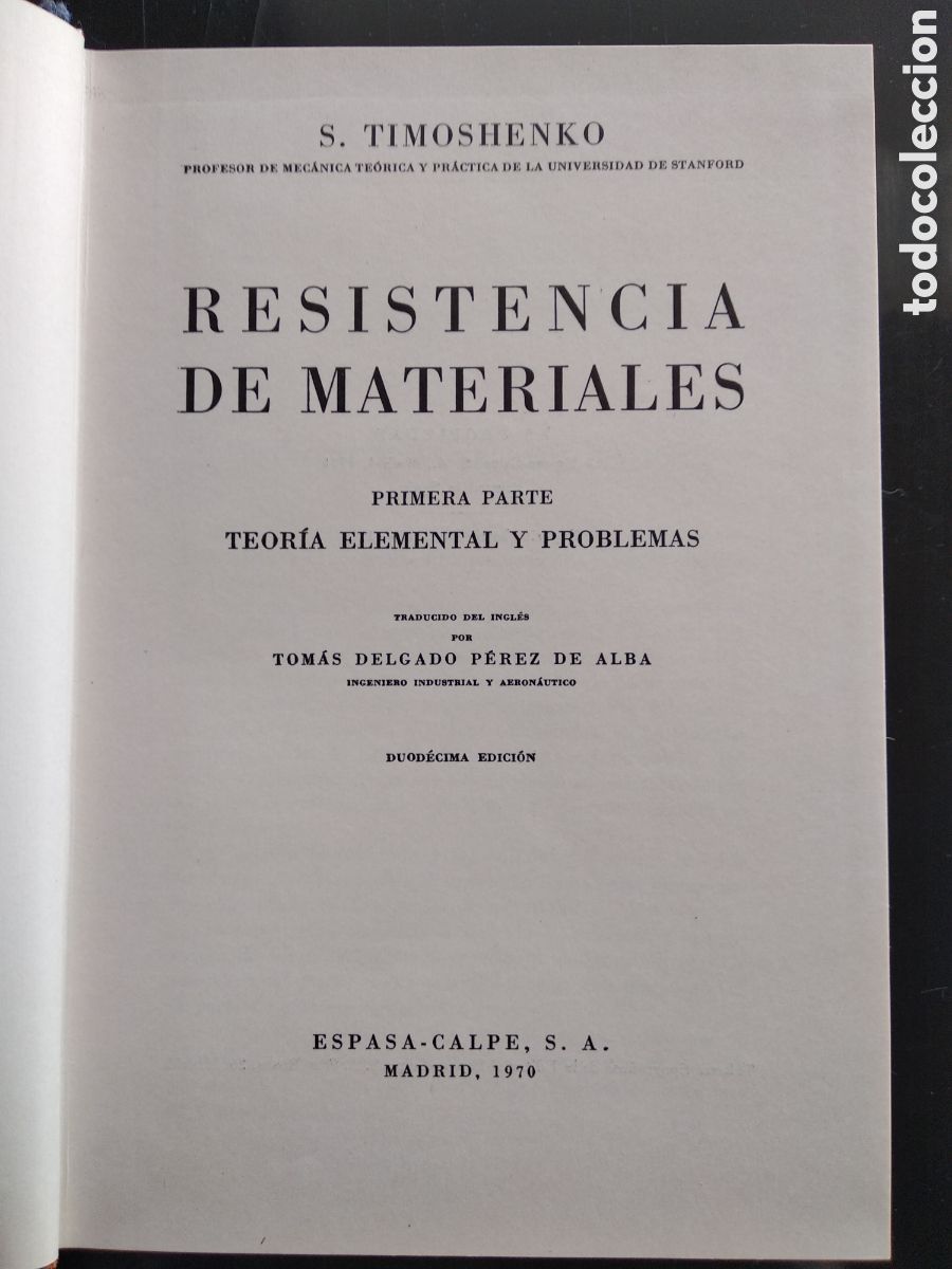 Libros: Arquitectura , resistencia de materiales , primera parte S. Timoshenko - Foto 2