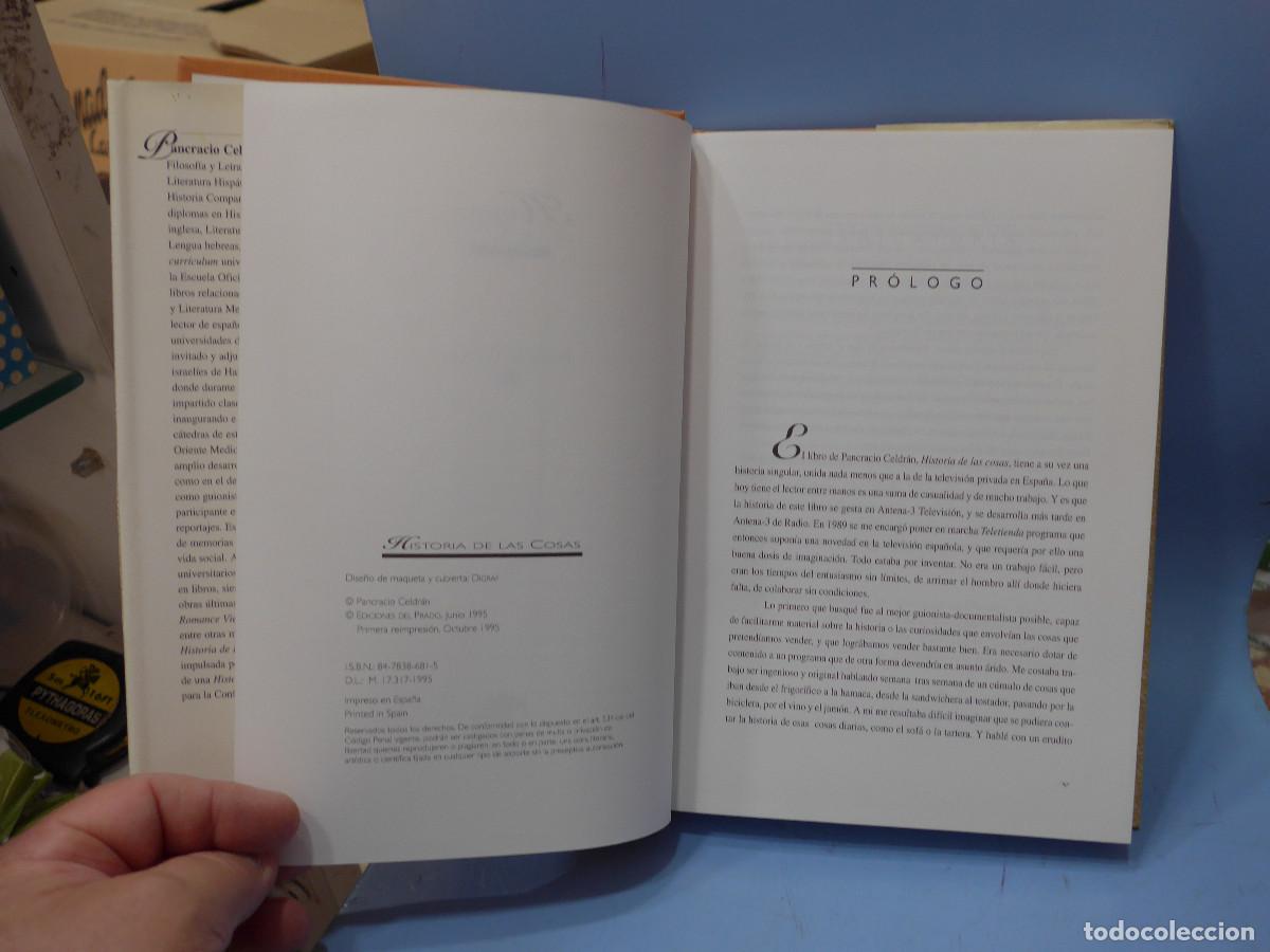 Libros: HISTORIA DE LAS COSAS - PANCRACIO CELDRAN - EDICIONES DEL PRADO - Foto 6