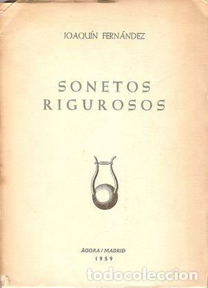 Libros: SONETOS RIGUROSOS - FERN&Aacute;NDEZ, Joaqu&iacute;n - Foto 1