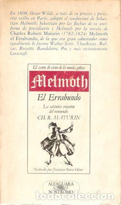 Libros: MELMOTH EL ERRABUNDO - MATURIN, Charles Robert - Foto 1