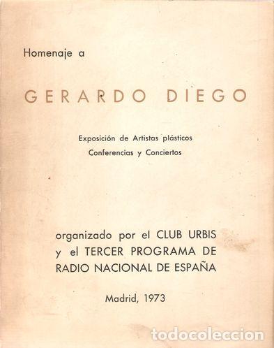 Libros: HOMENAJE A GERARDO DIEGO - D&Iacute;AZ PLAJA, Guillermo - Foto 1