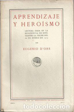 Libros: APRENDIZAJE Y HERO&Iacute;SMO - D&acute;ORS, Eugenio - Foto 1