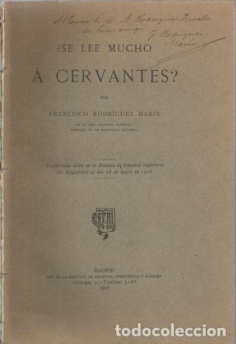 Libros: &iquest;SE LEE MUCHO A CERVANTES? - RODR&Iacute;GUEZ MAR&Iacute;N, Francisco - Foto 1