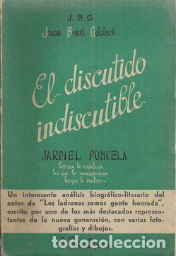 Libros: EL DISCUTIDO INDISCUTIBLE JARDIEL PONCELA - BONET GELABERT, J.