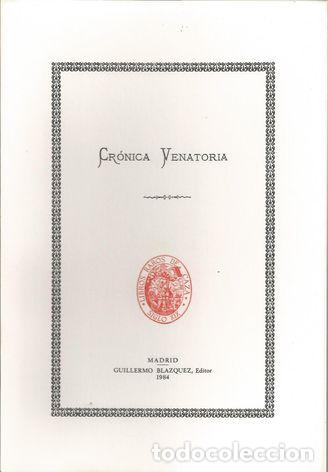 Libros: CR&Oacute;NICA VENATORIA - S/A - Foto 1