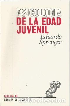 Libros: PSICOLOGIA DE LA EDAD JUVENIL - SPRANGER,EDUARDO - Foto 1