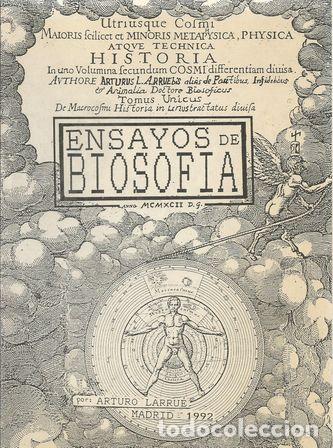 Libros: ENSAYOS DE BIOSOFIA - LARRUE, ARTURO - Foto 1