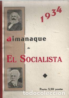 Libros: ALMANAQUE DE &rdquo;EL SOCIALISTA&rdquo; PARA 1934 - S/A - Foto 1