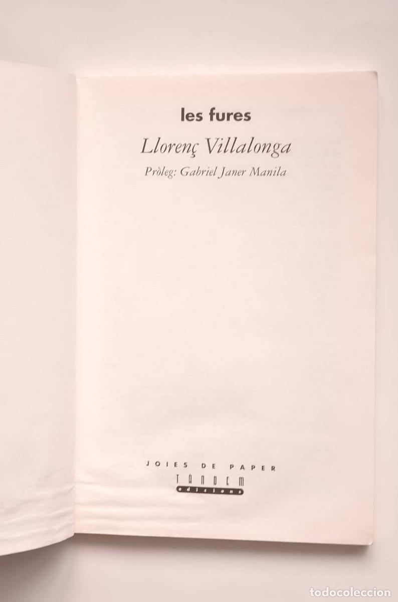 Libros: Les fures - VILLALONGA, Lloren&ccedil; - Foto 2