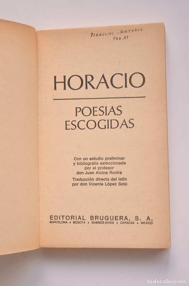 Libros: Horacio. Poes&iacute;as escogidas - HORACIO - Foto 2