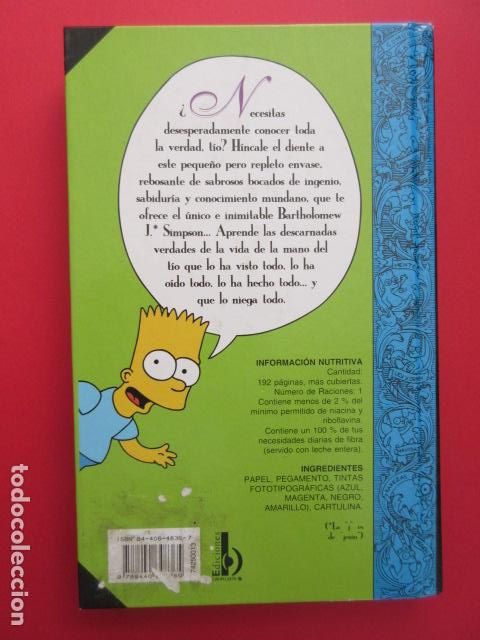 Libros: BART SIMPSON GUIA PARA LA VIDA MATT GROENING - Foto 2