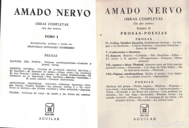 Libros: OBRAS COMPLETAS. 2 Tomos. - Nervo. Amado, (1870 &ndash; 1919) - Foto 2