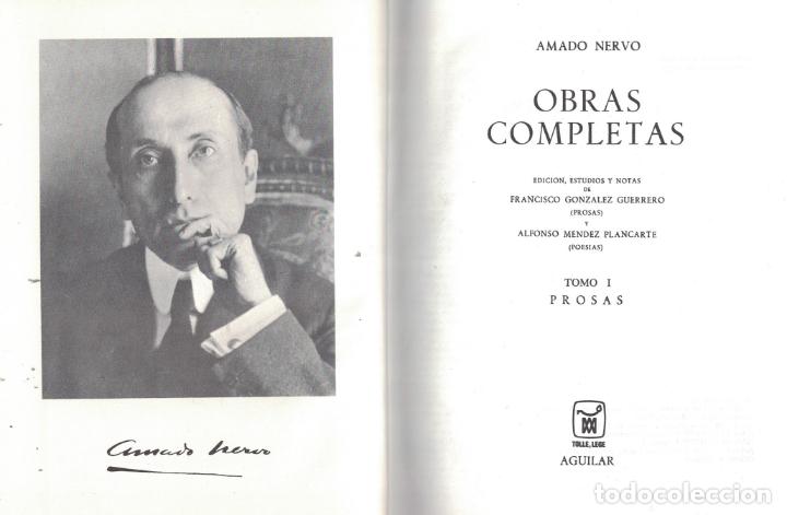 Libros: OBRAS COMPLETAS. 2 Tomos. - Nervo. Amado, (1870 &ndash; 1919) - Foto 1