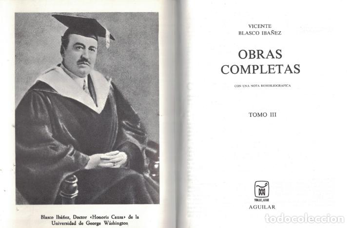 Libros: OBRAS COMPLETAS. 4 Tomos. - Blasco Ib&aacute;&ntilde;ez. Vicente, - Foto 3