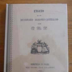 Libros: ENSAYO DE UN DICCIONARIO ARAGONÉS-CASTELLANO. PERALTA, MARIANO -