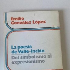 Libros: LA POESÍA DE VALLE-INCLÁN, DEL SIMBOLISMO AL EXPRESIONISMO. EMILIO GONZÁLEZ LÓPEZ. UNIVERSITARIA 73.