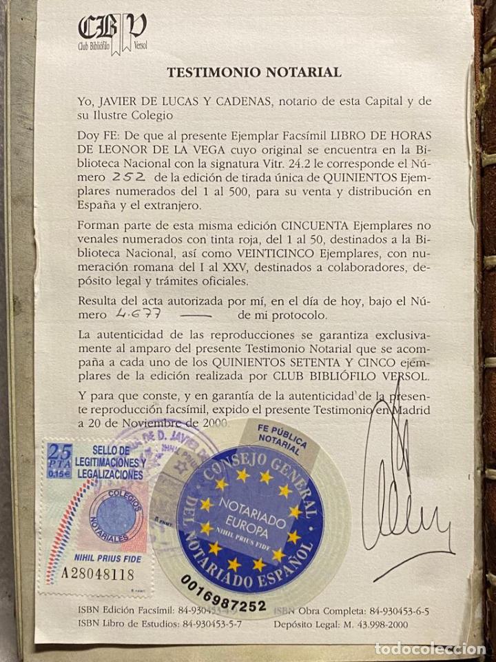 Libros: LIBRO DE HORAS DE LEONOR DE LA VEGA. Facs&iacute;mil y libro de estudios. - Foto 17