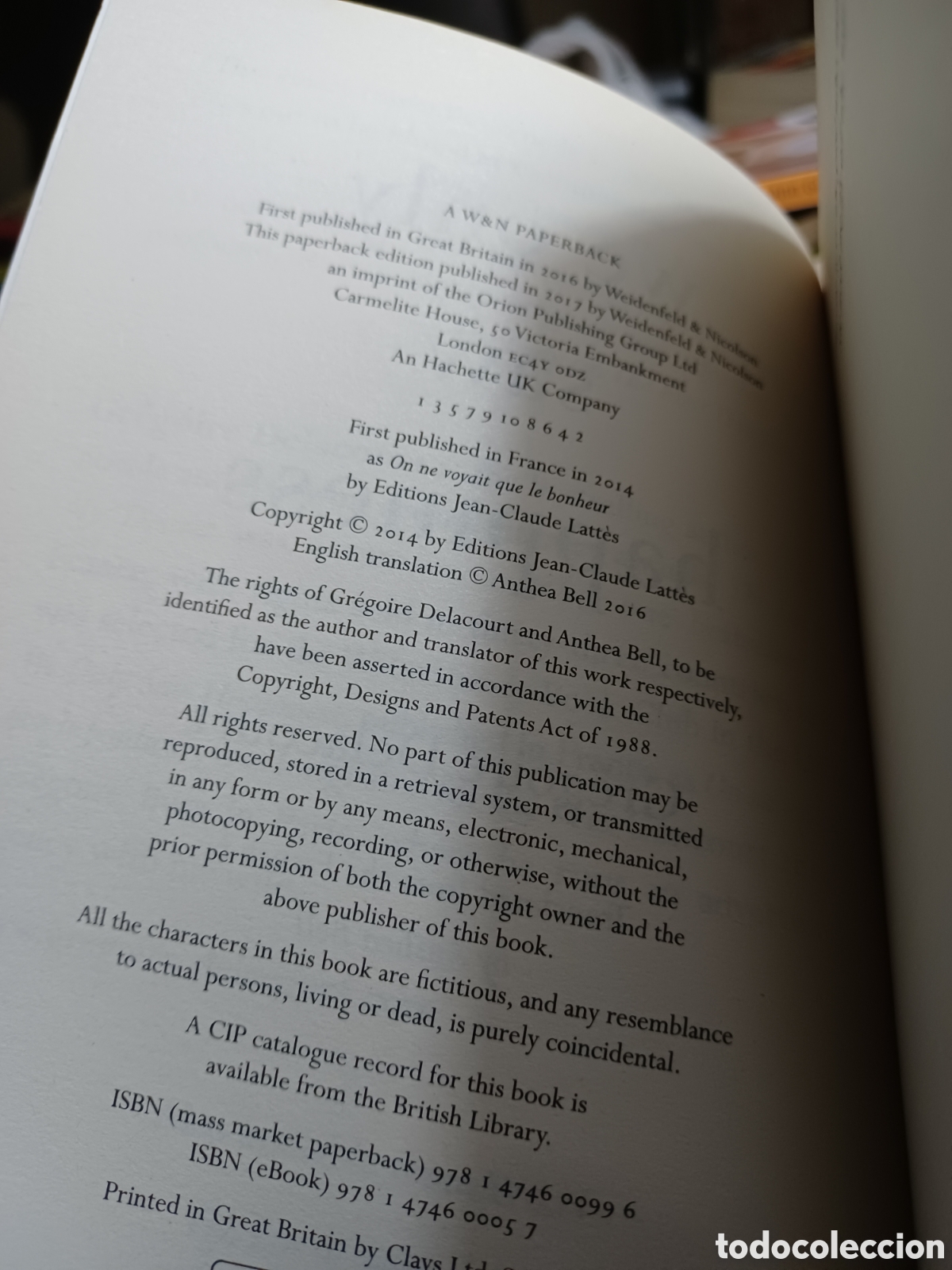 Libros: Barybook C61. We only Saw happiness Gregoire Delacourt - Foto 4