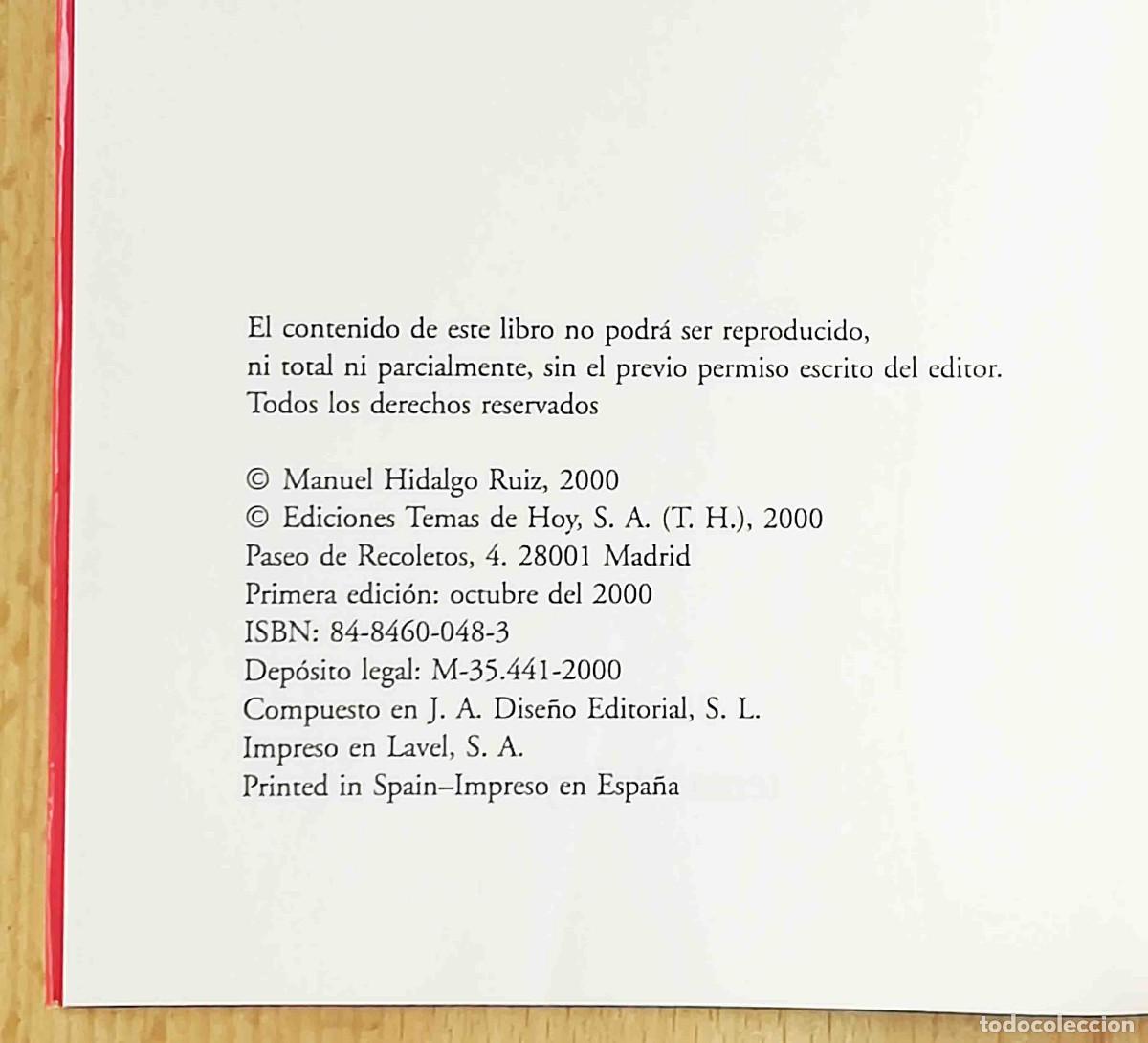 Libros: La guerra del sof&aacute; (Manuel Hidalgo) Temas de Hoy 2000 - Foto 2