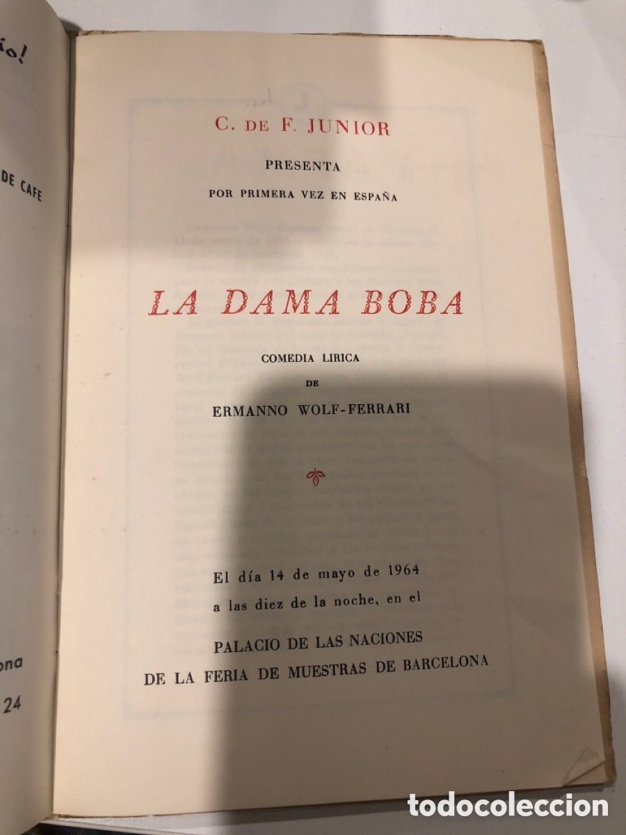 Libros: La dama boba de wolf ferrari. - Foto 3