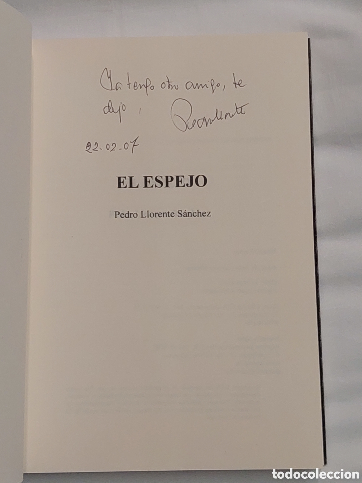 Libros: El espejo . Pedro Llorente S&aacute;nchez - Foto 5