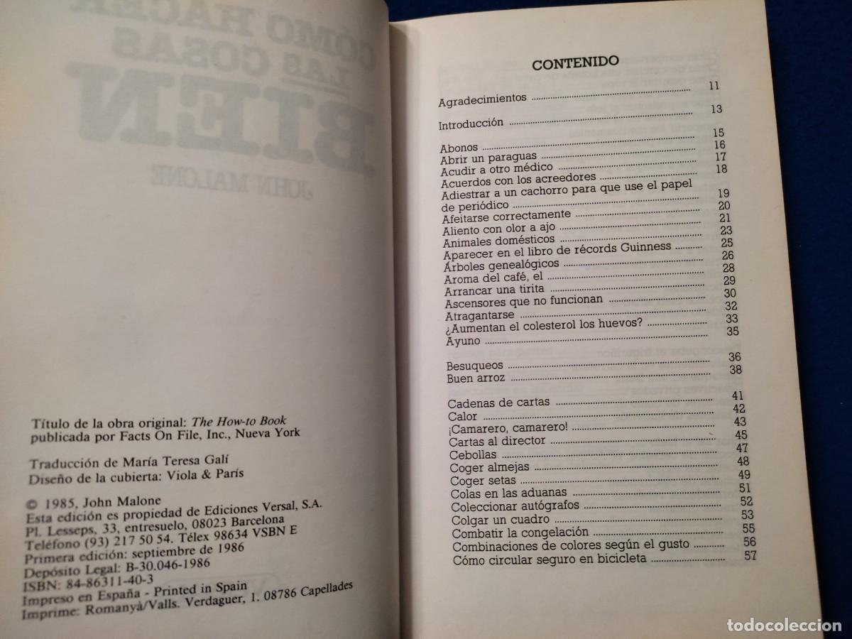 Libros: Como Hacer las Cosas BIEN John Malone Ediciones Versal 1986 - Foto 6