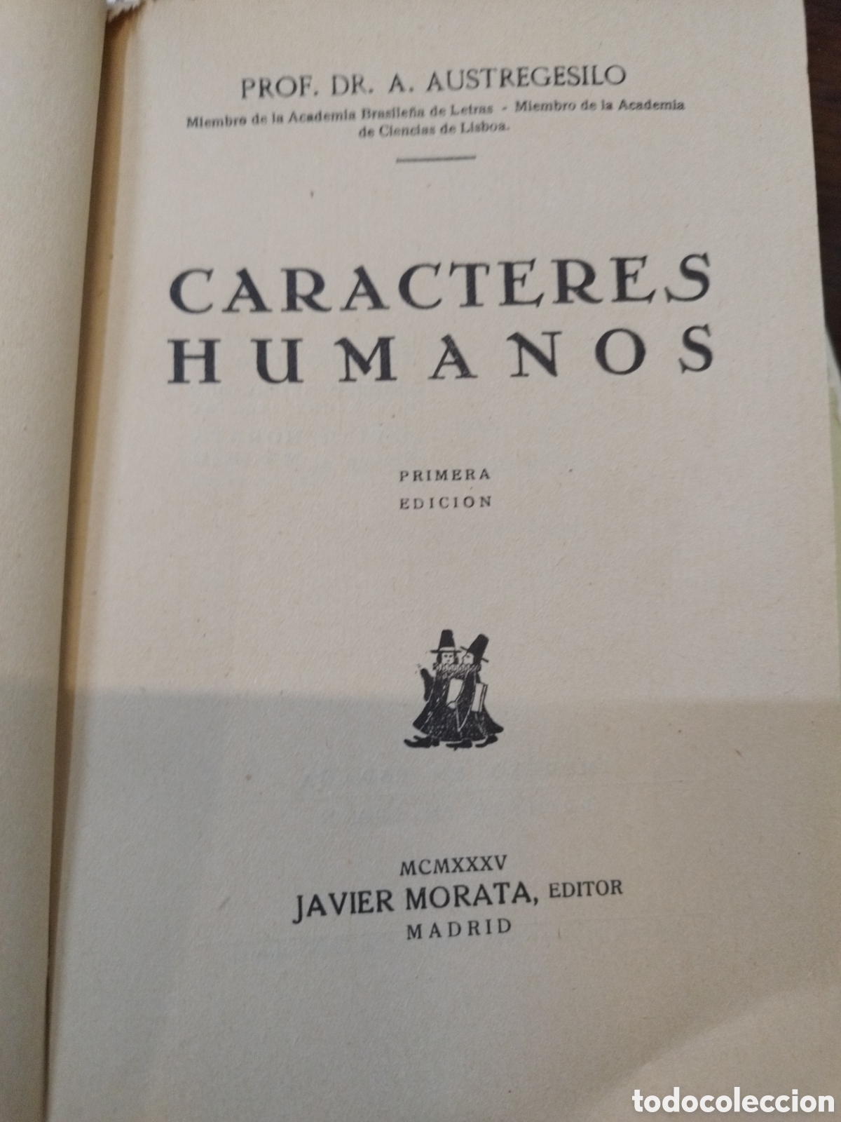 Libros: CARACTERES HUMANOS - AUSTREGESILO,A. - Foto 3