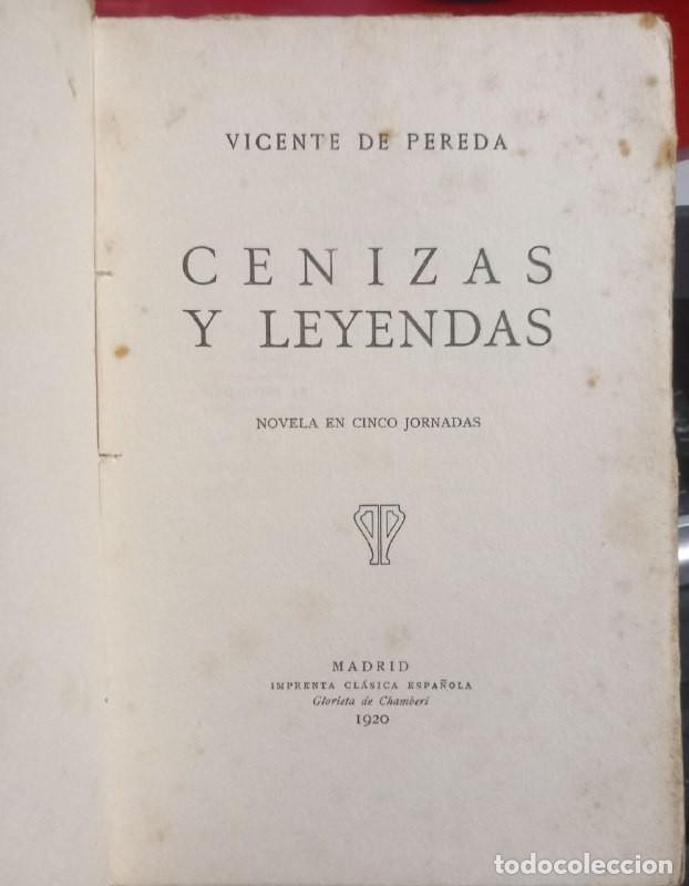 Libros: Cenizas y leyendas. - PEREDA, Vicente de: - Foto 3