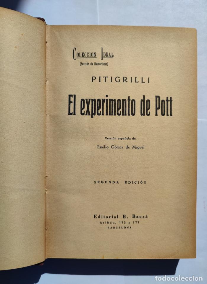 Libros: EL EXPERIMENTO DE POTT - Pitigrilli - Foto 2