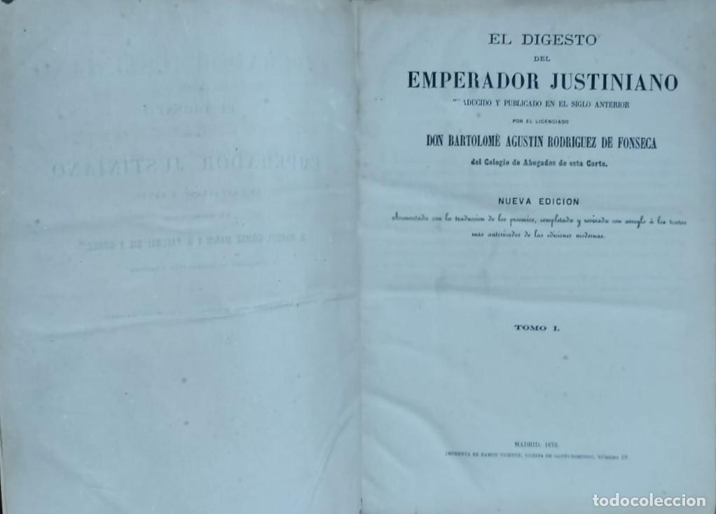 Libros: EL DIGESTO DEL EMPERADOR JUSTINIANO- ACN - Foto 2