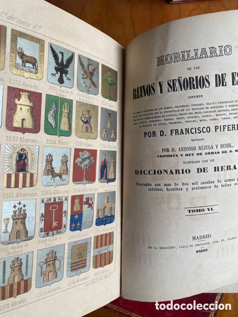 Libros: Nobiliario de los Reinos y Se&ntilde;or&iacute;os de Espa&ntilde;a. - Foto 3