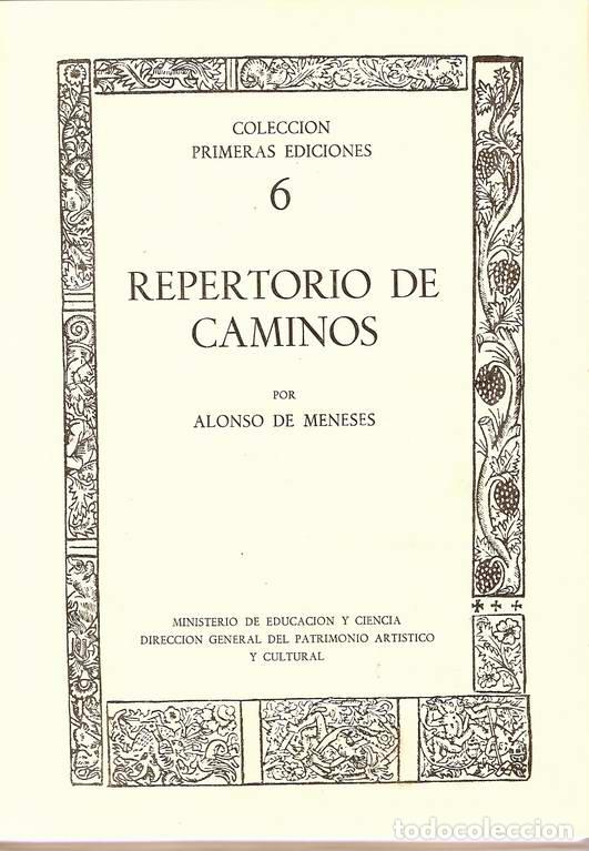 Libros: REPERTORIO DE CAMINOS - MENESES, Alonso de - Foto 1