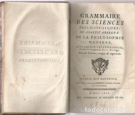 Libros: GRAMMAIRE DES SCIENCIES PHILOSOPHIQUES - MART&Iacute;N, BENJAMIN - Foto 1