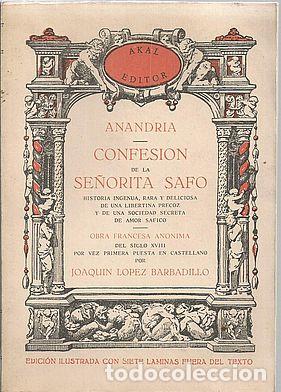 Libros: CONFESI&Oacute;N DE LA SE&Ntilde;ORITA SAFO - S/A - Foto 1