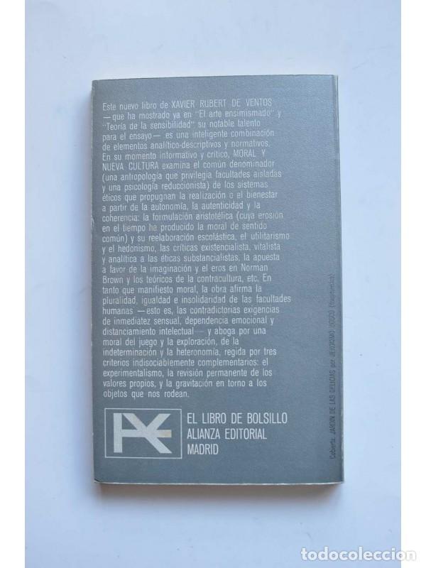 Libros: Moral y nueva cultura - RUBERT DE VENT&Oacute;S, Xavier - Foto 4