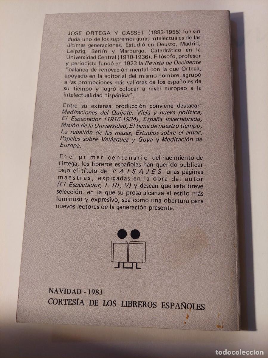 Libros: PAISAJES. Jos&eacute; Ortega y Gasset - Foto 2