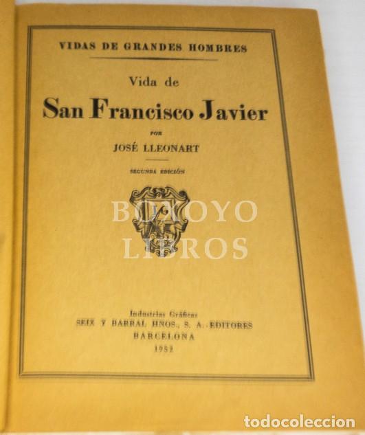 Libros: LLEONART, Jos&eacute;. Vida de San Francisco Javier - Foto 2