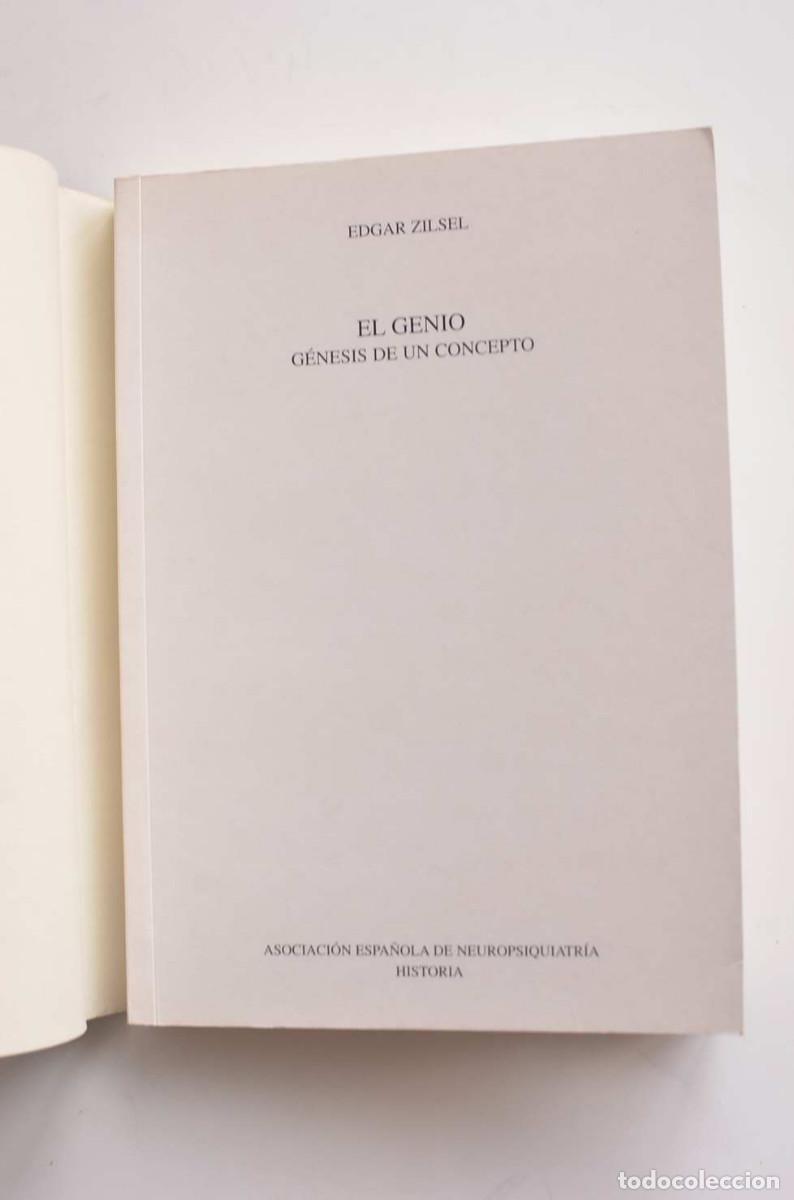 Libros: El Genio. G&eacute;nesis de un concepto - ZILSEL, Edgar - Foto 2