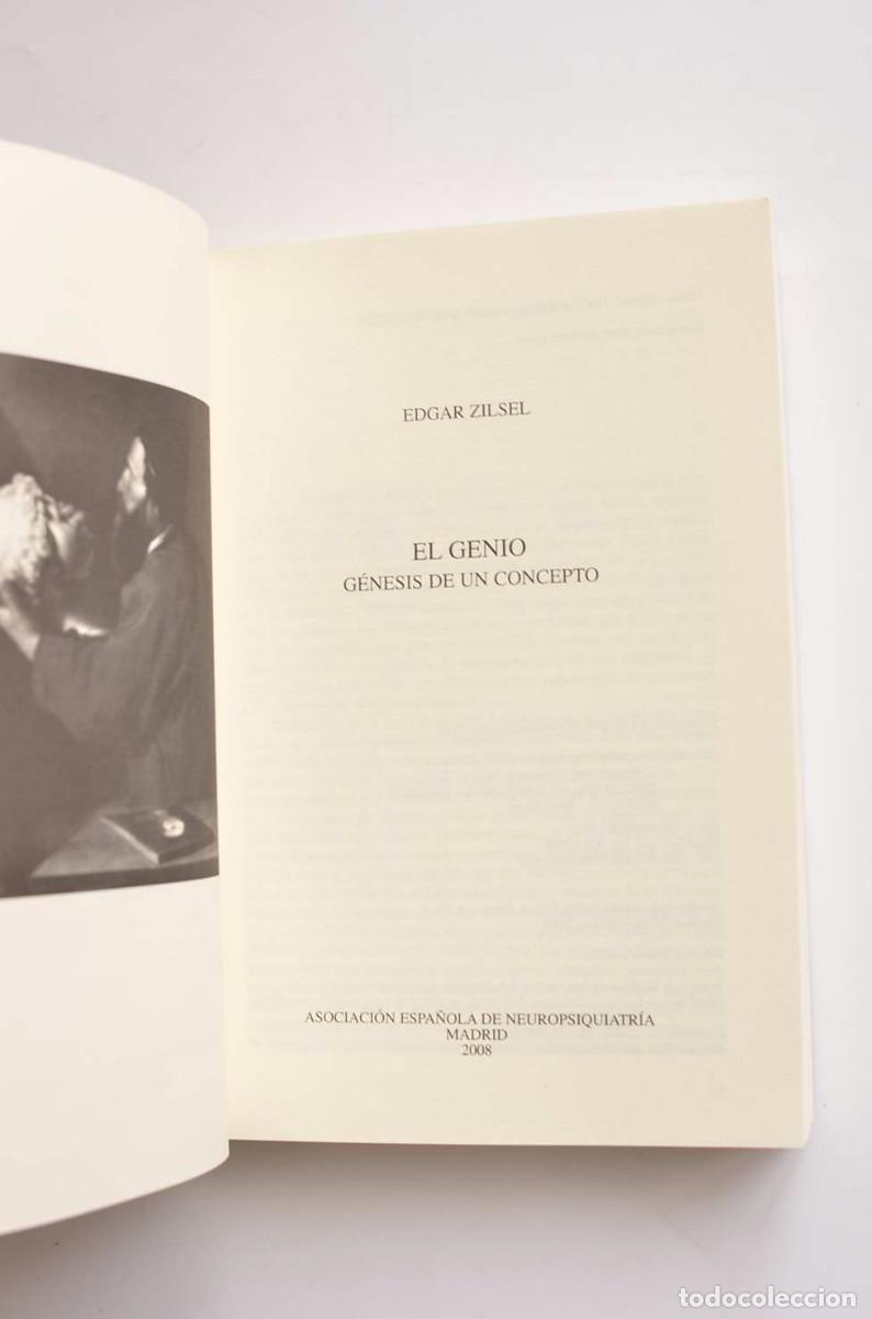 Libros: El Genio. G&eacute;nesis de un concepto - ZILSEL, Edgar - Foto 3