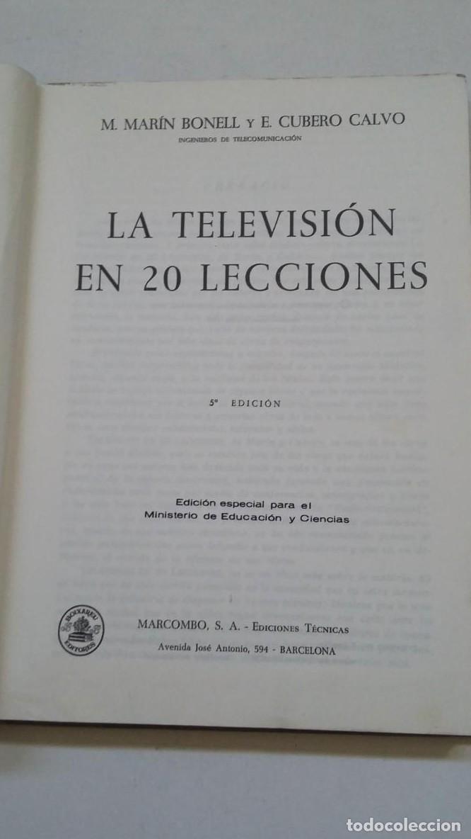 Libros: LA TELEVISION EN 20 LECCIONES - M. MARIN - E. CUBERO. MARCOMBO EDICIONES. TDK59 - - Foto 4