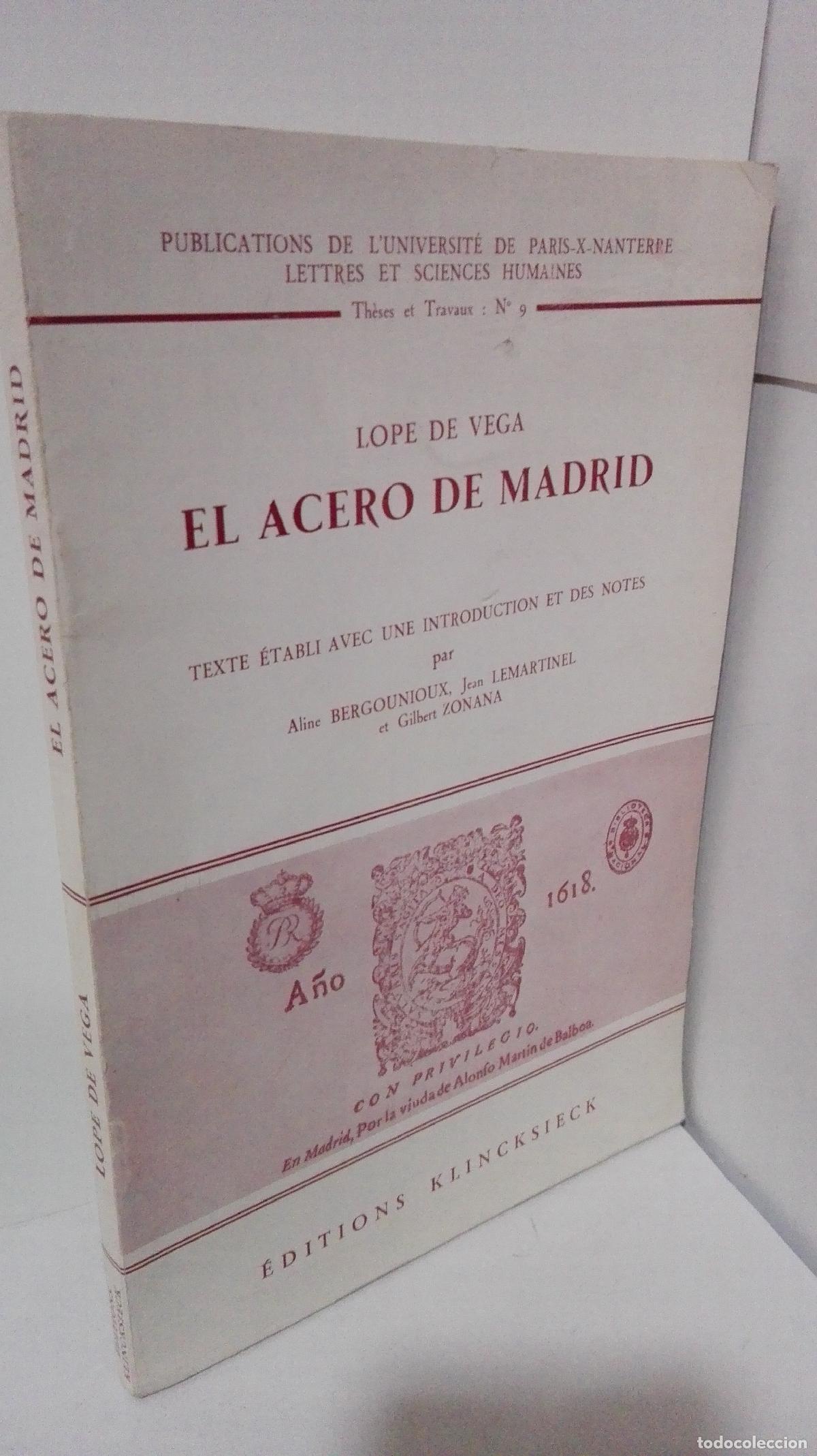 Libros: EL ACERO DE MADRID - Lope de Vega - Foto 1