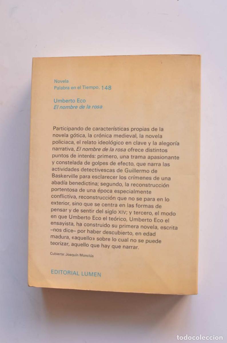 Libros: El nombre de la rosa - ECO, Umberto - Foto 5