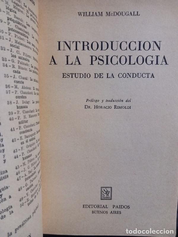 Libros: Introducci&oacute;n a la psicolog&iacute;a. - McDOUGALL, William: - Foto 2