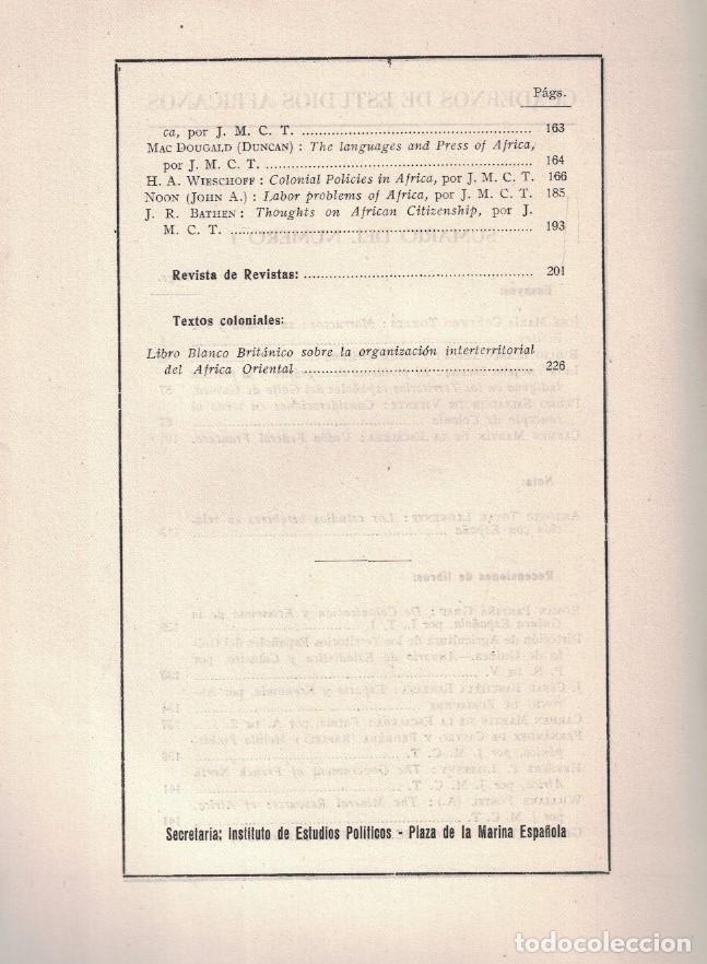 Libros: CUADERNOS DE ESTUDIOS AFRICANOS. N&ordm; 1. - AA.VV. - Foto 2