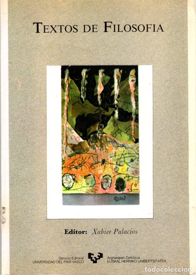 Libros: Textos de filosof&iacute;a - Palacios, Xabier - Foto 1